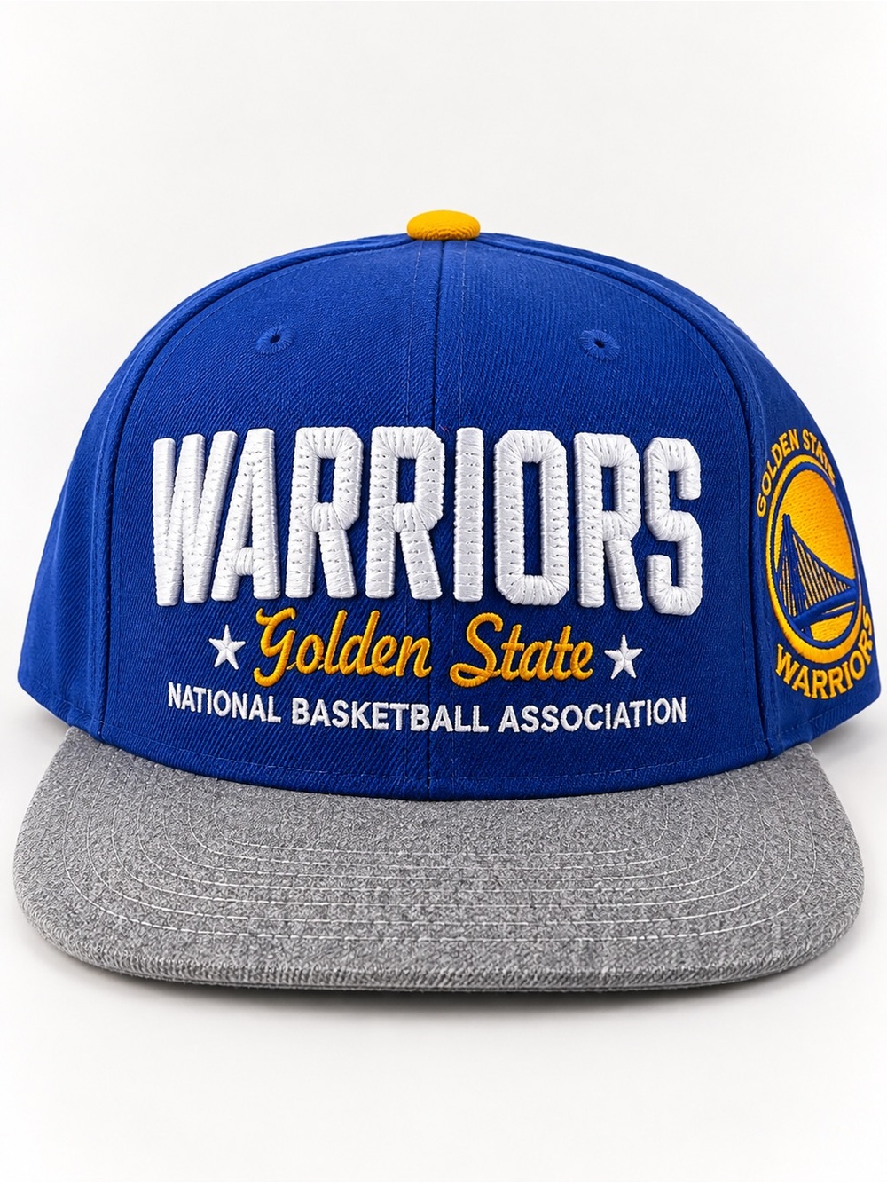 adidas Golden State Warriors NBA Snapback Hat Blue Gray Gold Basketball